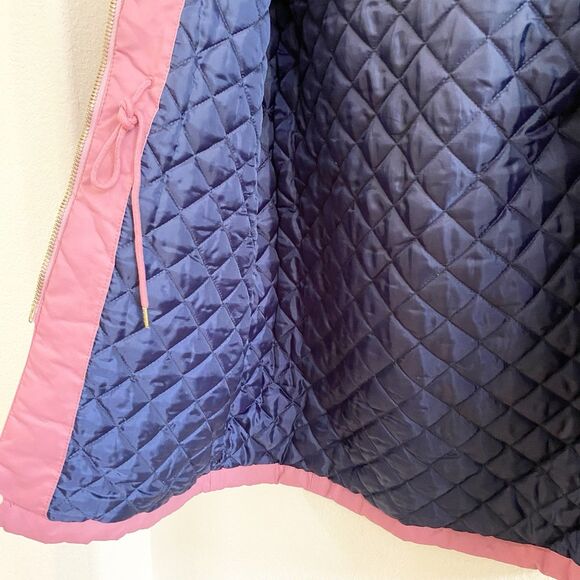 J.Crew Perfect Winter Park Primaloft® Small Berry Pink Detachable Fur Hood Zip - Picture 7 of 16